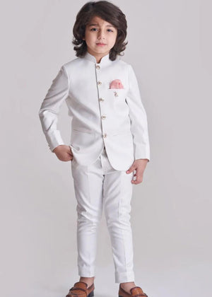 Plain White Prince Coat + White Pant