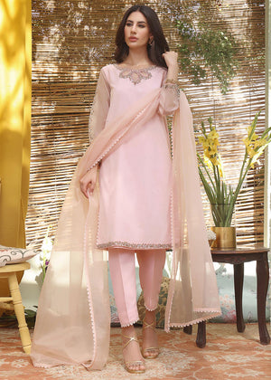 Organza Handwork Embroidered 3pc Suit-S202259
