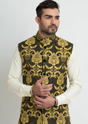 Black & Gold special - All embroidered waistcoat