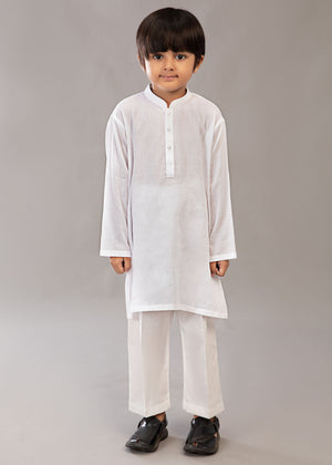 2pc Stitched-white Kids Suit Ist-107