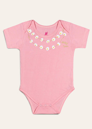 Baby Pink Necklace Print BodySuit