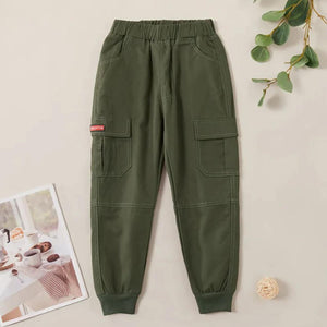 Cargo Pant Style Trouser Olive Green