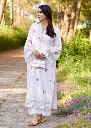 WHITE CHICKAN KURTA