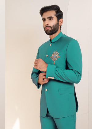 Turquoise Firozi Prince Suit DD-01