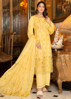 Tehzeeb T-21 : Embroidered Slub Karandi