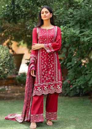 ZARGUL EMBROIDERED CHIKANKARI 3 PIECE STITCHED SUIT