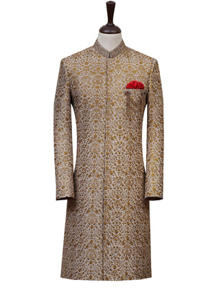 Cream Antique Sherwani OC004