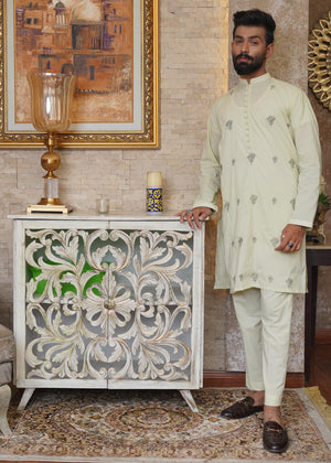Pista Green Embroidered suit