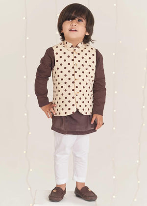 Brown Dotted Waistcoat