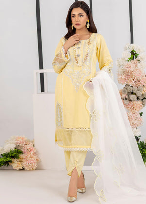 Embroidered Cotton Lawn Suit - 2595