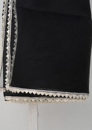 Black Organza Dupatta