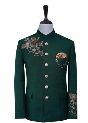 Green Groom Prince Coat OC011