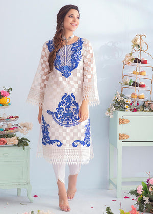 FLORENCE (WHITE & COBALT BLUE)