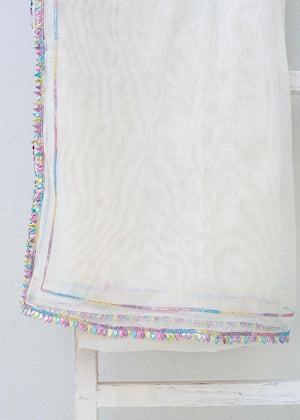 White Gota Dupatta