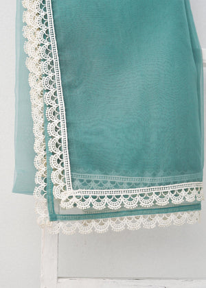 Seafoam Green Organza Dupatta