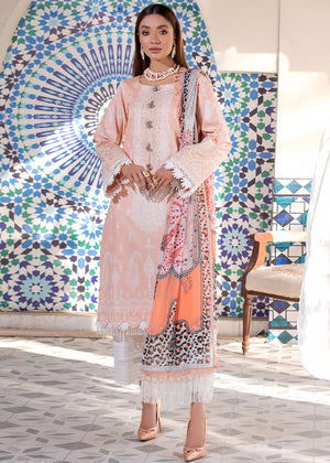 Deamflum - 3PC Print Embroidered Lawn Suit