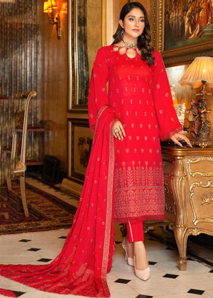 Tehzeeb T-22 : Embroidered Slub Karandi