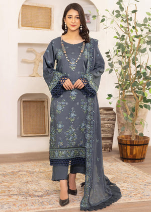 F-28 : Unstitched Embroidered Viscose 3PC