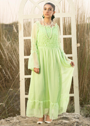 Electric Neon Flared Layer Maxi