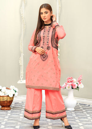 PINK SEQUENCE EMBROIDERED DRESS (CC 186)