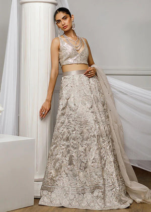 Sequins Blouse And Embroidered Lehenga - 8568