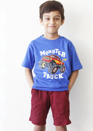 Royal Blue Monster Truck T-Shirt