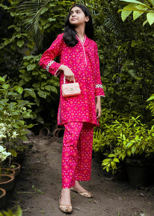Lily Pink Printed 2pc Dress