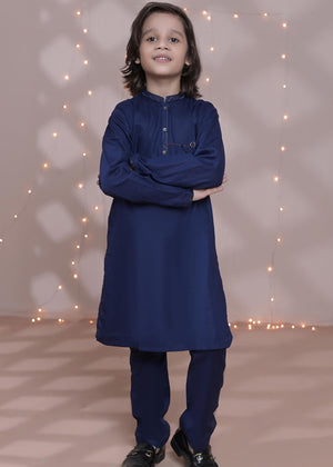 Navy Blue Kameez shalwar - AK 28