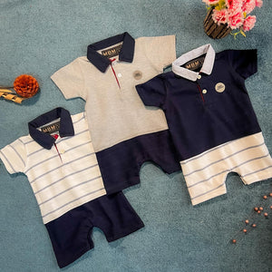 Pack of 3 Boys Half Romper