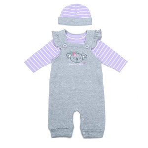 Koala Romper Set with Cap (Embroidered)