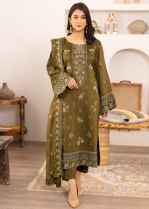 F-27 : Unstitched Embroidered Viscose 3PC