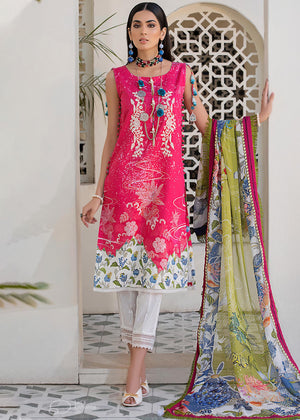 Aurora-2PC Print Embroidered Lawn Suit