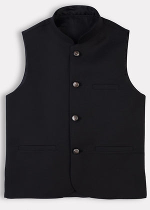 boys waistcoat - Black - 002