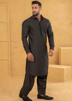 True Black Shalwar Kameez