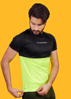 Fitness Welt - Half Panel Muscle Tee Neon - FW-1005