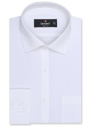 Plain Off White Tailored Smart Fit Shirt  FS1319-2SF