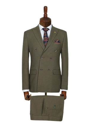 Double breasted suit - Green