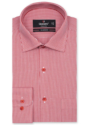 Check White/red Classic Fit Shirt  FS813-1RF