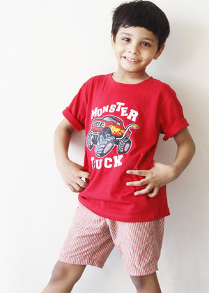 Red Monster Truck T-Shirt