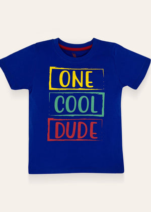 Boys Royal Bue Cool Dude Tshirt