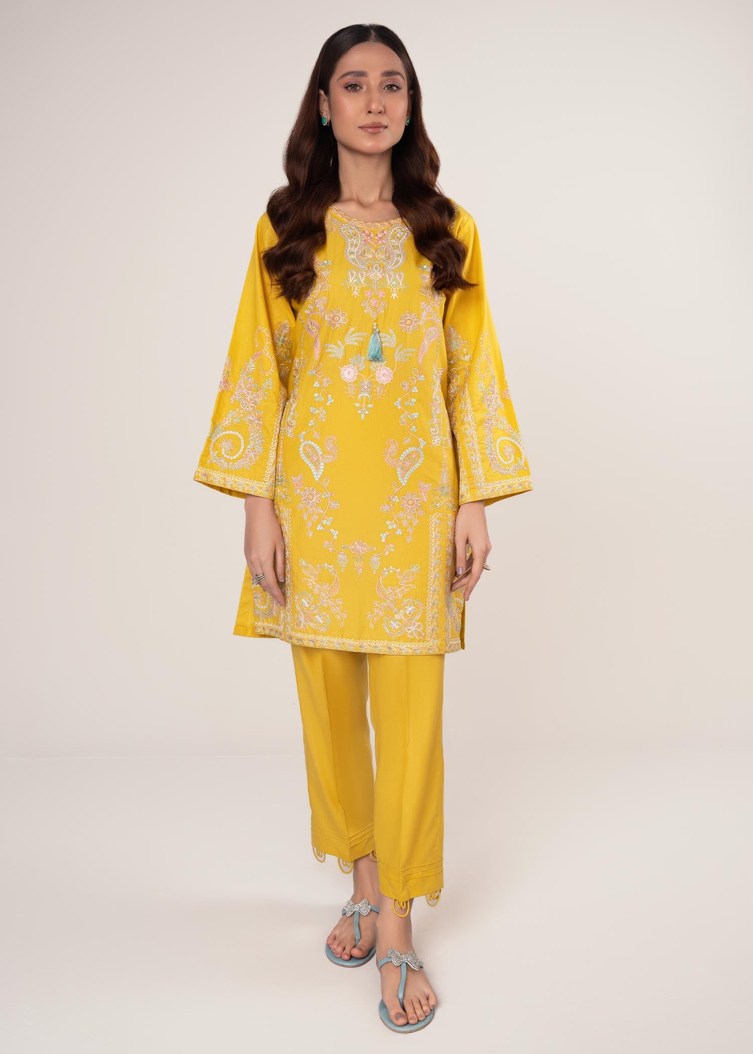 Stitched 2 Piece Embroidered Lawn Suit – LAAM