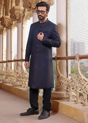 Elegant Navy Sherwani