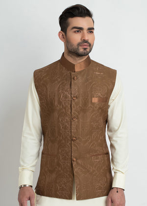 Light Brown - Embroidered