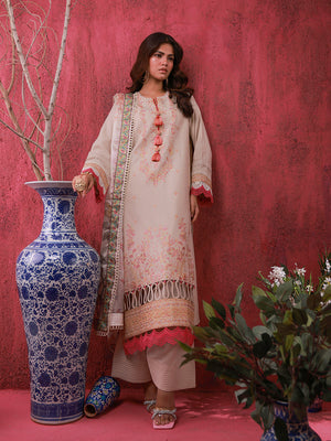 3pc Unstitched Luxury Embroidered Suits