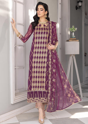 Marjanda – Embroidered Chiffon Unstitched 3Pc Suit