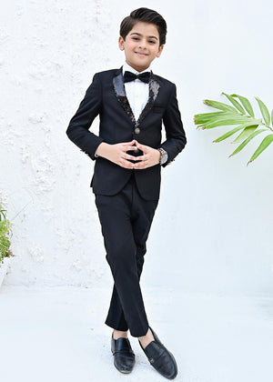 4pcs Sequence Black suit (Coat+Pant+Shirt+Bow) - SCP 007