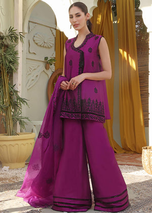 Aari Embroidered Lychee Silk 3pc Suit-P202271