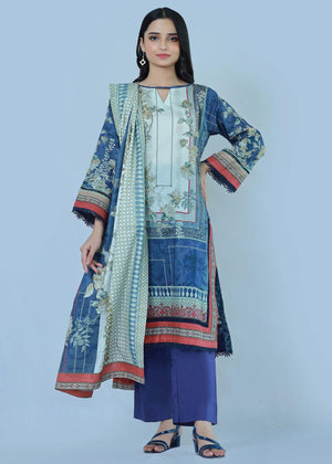 Vintage Aura 3 Piece Printed Suit