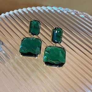 Satpara - Luxury Emerald Danglers - TEDH281