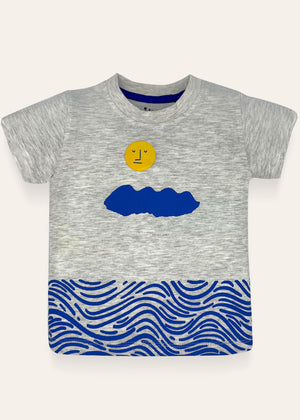 Boys Oatmeal Waves T-Shirt